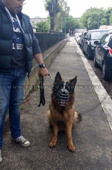 K9 Police Best Wire Basket Dog Muzzle for Working Dog Sizes