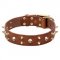 Strong and Wide Leather Dog Collar "Hard Rock" Style