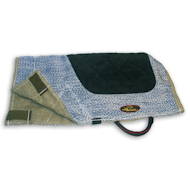 Dog bite sleeve cover with handle and leather bite area, UK