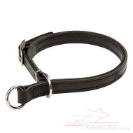 Choke dog collar, Double layer leather