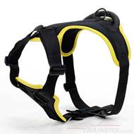 NEW! Soft Padded Nylon Dog Chest Harness with Handle Yellow