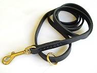 13 mm leather dog leash with solid brass snap hook 13 mm leather dog leash with solid brass snap hook