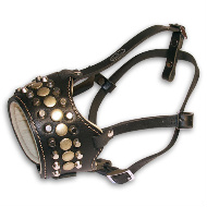 Royal Studded Leather Dog Muzzle Royal Studded Leather Dog Muzzle