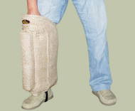 Dog protection bite leg sleeve made of jute with bite bar, UK