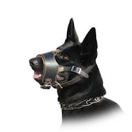 German Shepherd Nappa padded leather Muzzle for dog UK