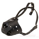 Leather dog muzzle