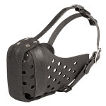 agitation leather dog muzzle