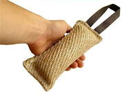 Jute bite tug 2 inch x 8 inch with handle, UK
