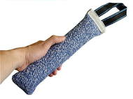 French Linen dog bite tug 2 1/3 inch on 12 inch with handle, UK French Linen dog bite tug 2 1/3 inch on 12 inch with handle, UK