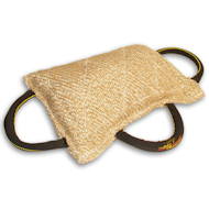 Dog bite pad made of jute with 3 handles, UK most popular