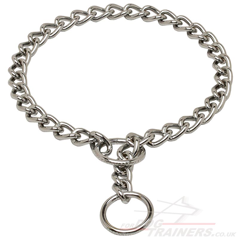 dog chain collar chromium plated key features of this dog