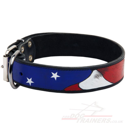 Unique Dog Collar "American Pride" Handpainted