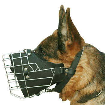 Padded Dog Wire Muzzle for German Shepherd K9