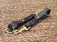 Pull tab leash short leather dog leash L17