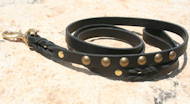 Studded Handcrafted dog leash for walking/tracking, leather