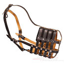 leather dog muzzle