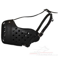 Leather Dog Muzzle for Large Working K9 Dogs