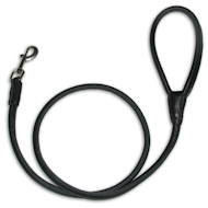 Handcrafted round leather dog leash for walking and tracking Handcrafted round leather dog leash for walking and tracking