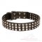 Stylish Dog Collar With Shiny Nickel Plates