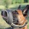 Light Belgian Malinois Leather Muzzle to Stop Dog Barking