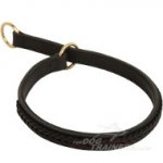 Choke Dog Collar, Braided Leather | Dog Slip Collar