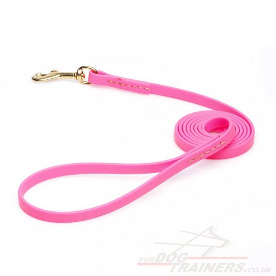 Neon Pink Bright and Super Strong Biothane Dog Lead