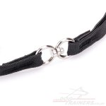 Black Dog Leash and Collar Adjustable Nylon Rope_2
