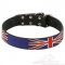 Dog Collar with UK National Style, Hand-Painted Exclusive Design