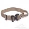 Khaki K9 Dog Collar with Handle Extra Strong for Working Dogs