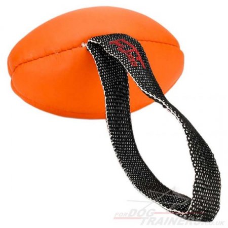 Rugby Ball Shaped Dog Toy with Handle