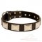 Large Strong Dog Collar With Massive Nickel Plates