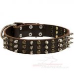 Royal Dog Collar with Spikes and Studs Best Design for Large Dog