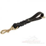 Braided Leather Pull Tab Leash for Medium and Big Dogs 0.8" Wide