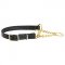 Soft Leather Loop Plus Chain Martingale Dog Collar for Training