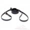 Black Biothane Dog Leash and Collar Combined Set for Medium and Large Dogs