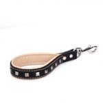 Dog Handle Leash with Soft Nappa Lining and Studs