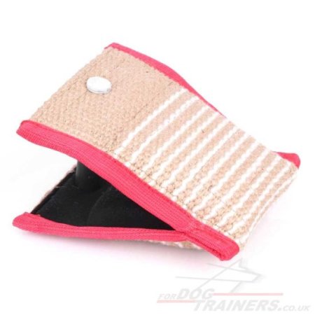 Jute Dog Training Bite Wedge with a Hard Inner Handle