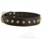 Strong Wide Dog Collar for Dog Style with Brass Pyramids