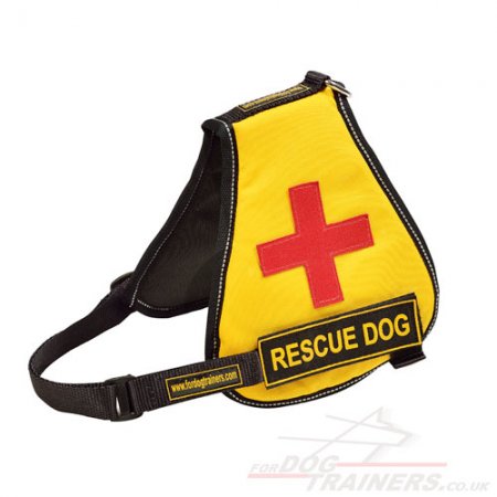Yellow Service Dog Harness Vest with Removable Patches