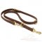 Hands Free Adjustable Leather Dog Leash Double Clip All In One