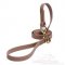 Khaki Dog Lead with Handle and Carabiner Clip