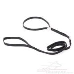 Black Dog Leash and Collar Adjustable Nylon Rope_0