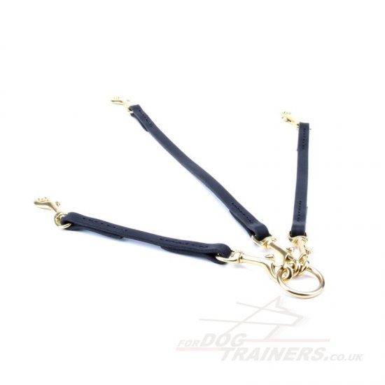 Multifunctional Leather Walking Three Dogs Leash "Lifelong Friendship"