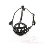 Soft Leather Muzzle for Bulldog Flat Snout, Perfectly Ventilated_6