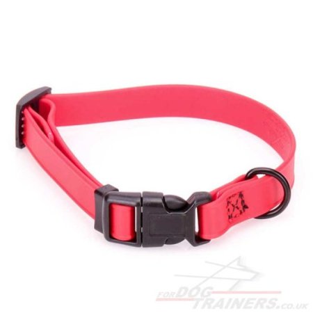 0.6"/1.5cm Wide Biothane Dog Collar Quick Release Adjustable for Puppies & Small Dogs