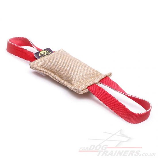 Jute Dog Tug with 2 Handles for Puppies and Small Dogs