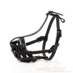 Soft Leather Muzzle for Bulldog Flat Snout, Perfectly Ventilated_4