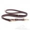 Brown Dog Leash with Two Clips and Three Rings