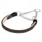 Small Dog Training Collar with Nappa Lining and Martingale Chain
