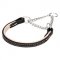 Small Dog Training Collar with Nappa Lining and Martingale Chain